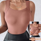 Women’s Thermal U-Neck Top with Built-In Bra
