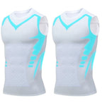 🔥LAST DAY SALE 50% OFF💪Men's Cool Breathable Sleeveless Quick-Dry Tank Tops – Stretchy Slim-Fit Printed Athletic Workout Training Tees