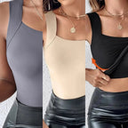 Women’s Thermal U-Neck Top with Built-In Bra