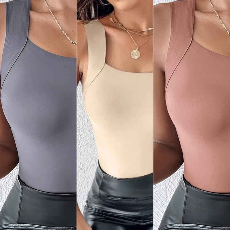 Women’s Thermal U-Neck Top with Built-In Bra