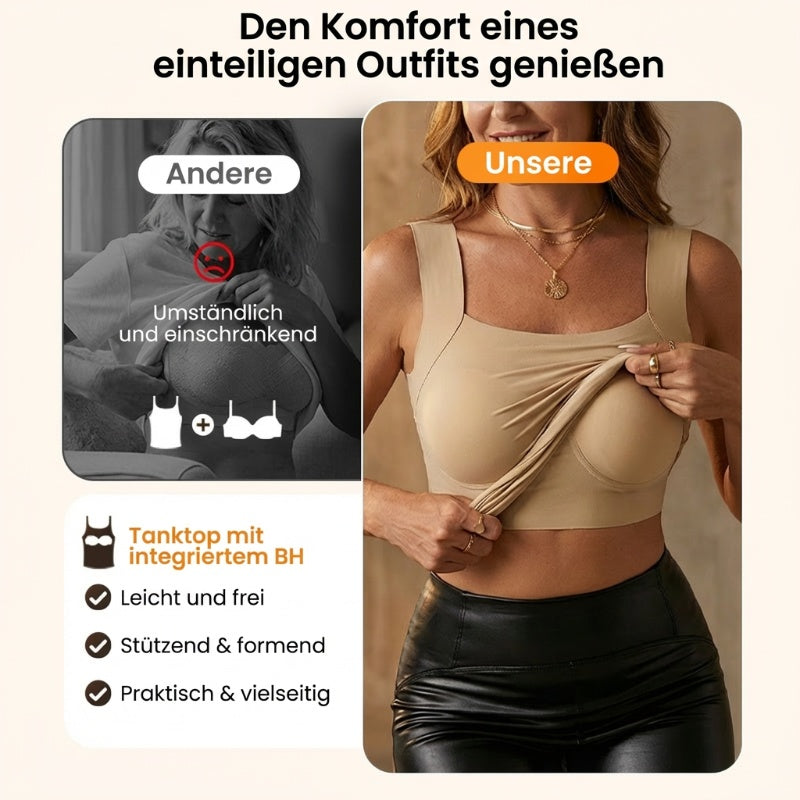 Women’s Thermal U-Neck Top with Built-In Bra