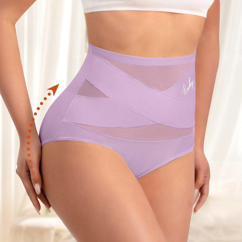 🌸Last Day-Buy 1 Get 3 Packs✨Plus-Size High-Waist Cross Tummy Control Panties✨