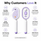 💖LAST DAY SALE 70% OFF💁‍♀️✨Electric Spray Air Cushion Massage Comb💨| Self-Cleaning Anti-Tangle ✨ | Perfect for Dry, Brittle Hair 💧🌟