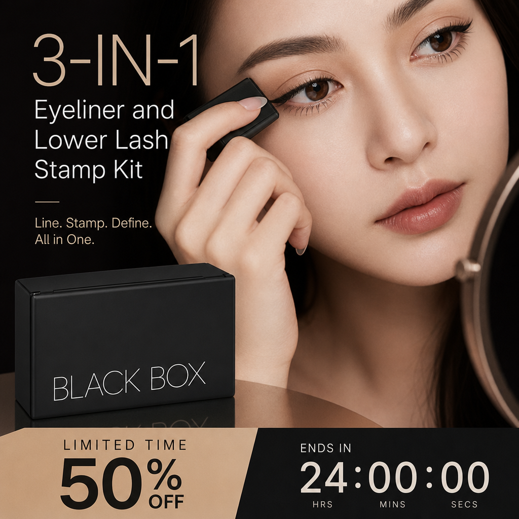 🎉2026 Hot Sale -Over 128,000+ Sold!👁️3-in-1 Eyeliner & Lower Lash Stamp Kit – Waterproof & Smudge-Proof 💄