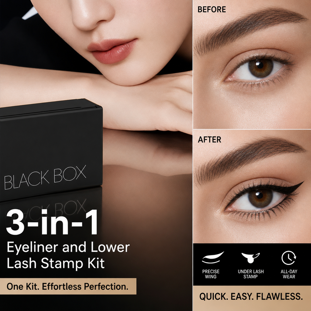 🎉2026 Hot Sale -Over 128,000+ Sold!👁️3-in-1 Eyeliner & Lower Lash Stamp Kit – Waterproof & Smudge-Proof 💄