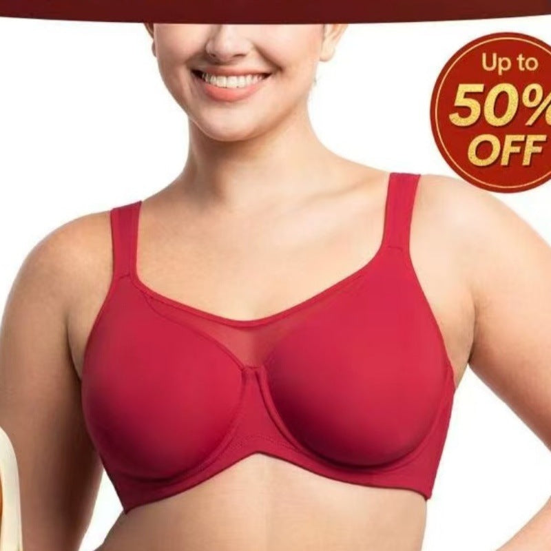 ⏳LAST WEEK SALE -ONLY ＄10.99!🖤💐Women's Elegant Sheer Full Coverage Plus Size Bra