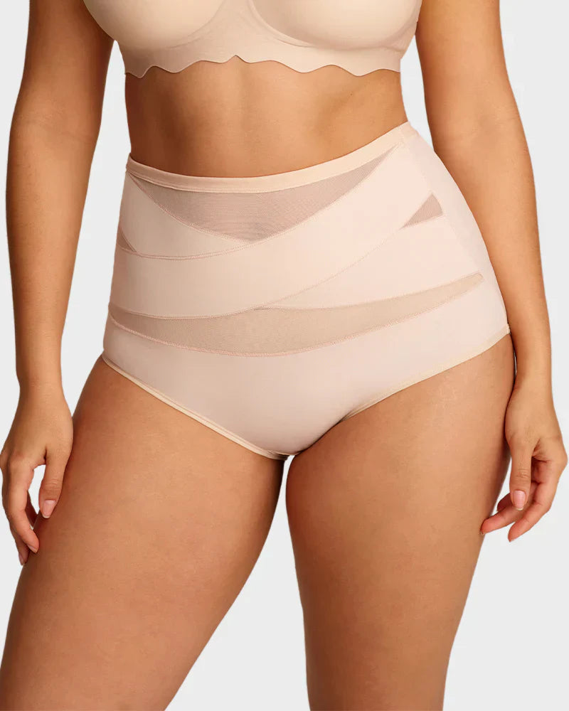 🌸Last Day-Buy 1 Get 3 Packs✨Plus-Size High-Waist Cross Tummy Control Panties✨