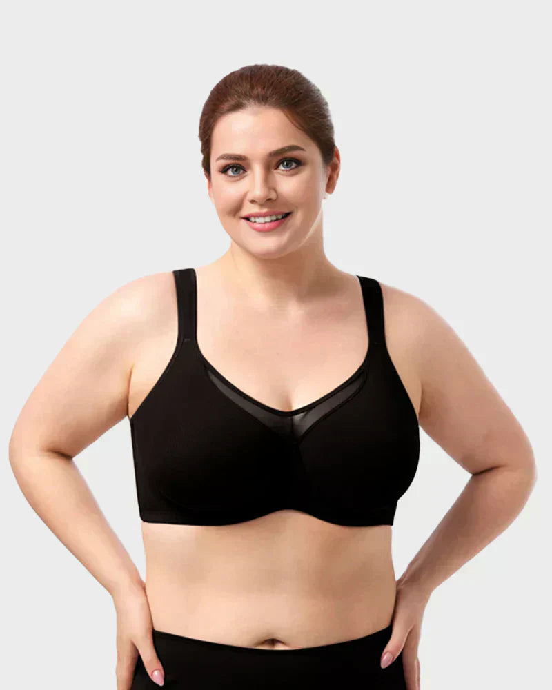 ⏳LAST WEEK SALE -ONLY ＄10.99!🖤💐Women's Elegant Sheer Full Coverage Plus Size Bra