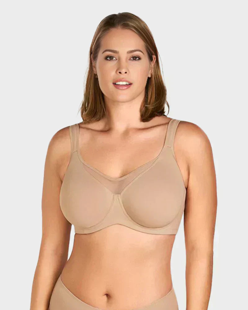 🏆💐Hopesleek® Women's Elegant Sheer Full Coverage Plus Size Bra