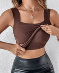 Women’s Thermal U-Neck Top with Built-In Bra