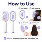 💖LAST DAY SALE 70% OFF💁‍♀️✨Electric Spray Air Cushion Massage Comb💨| Self-Cleaning Anti-Tangle ✨ | Perfect for Dry, Brittle Hair 💧🌟