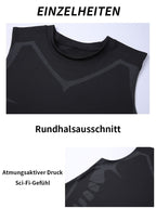 🔥LAST DAY SALE 50% OFF💪Men's Cool Breathable Sleeveless Quick-Dry Tank Tops – Stretchy Slim-Fit Printed Athletic Workout Training Tees