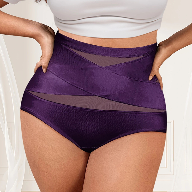 🌸Last Day-Buy 1 Get 3 Packs✨Plus-Size High-Waist Cross Tummy Control Panties✨