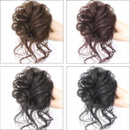 💁‍♀️LAST DAY - BUY 1 GET 1 FREE + FREE HAIRPIN!!🎁💗Messy Curly Hair Bun Scrunchie Extensions