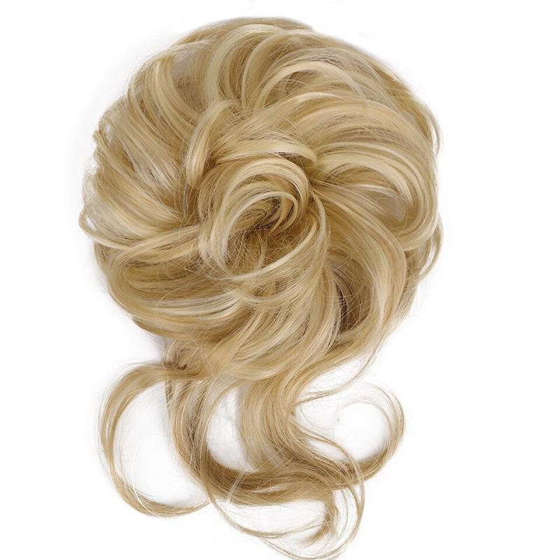 💁‍♀️LAST DAY - BUY 1 GET 1 FREE + FREE HAIRPIN!!🎁💗Messy Curly Hair Bun Scrunchie Extensions