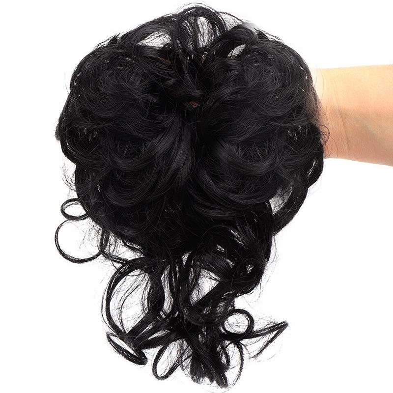 💁‍♀️LAST DAY - BUY 1 GET 1 FREE + FREE HAIRPIN!!🎁💗Messy Curly Hair Bun Scrunchie Extensions