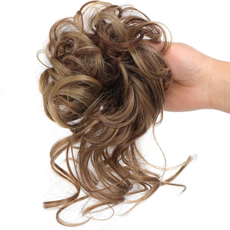 💁‍♀️LAST DAY - BUY 1 GET 1 FREE + FREE HAIRPIN!!🎁💗Messy Curly Hair Bun Scrunchie Extensions