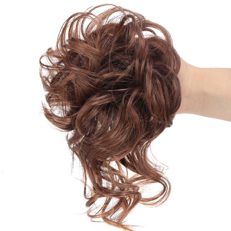 💁‍♀️LAST DAY - BUY 1 GET 1 FREE + FREE HAIRPIN!!🎁💗Messy Curly Hair Bun Scrunchie Extensions