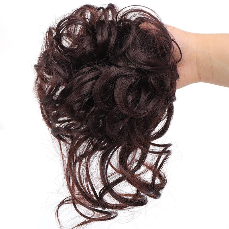 💁‍♀️LAST DAY - BUY 1 GET 1 FREE + FREE HAIRPIN!!🎁💗Messy Curly Hair Bun Scrunchie Extensions