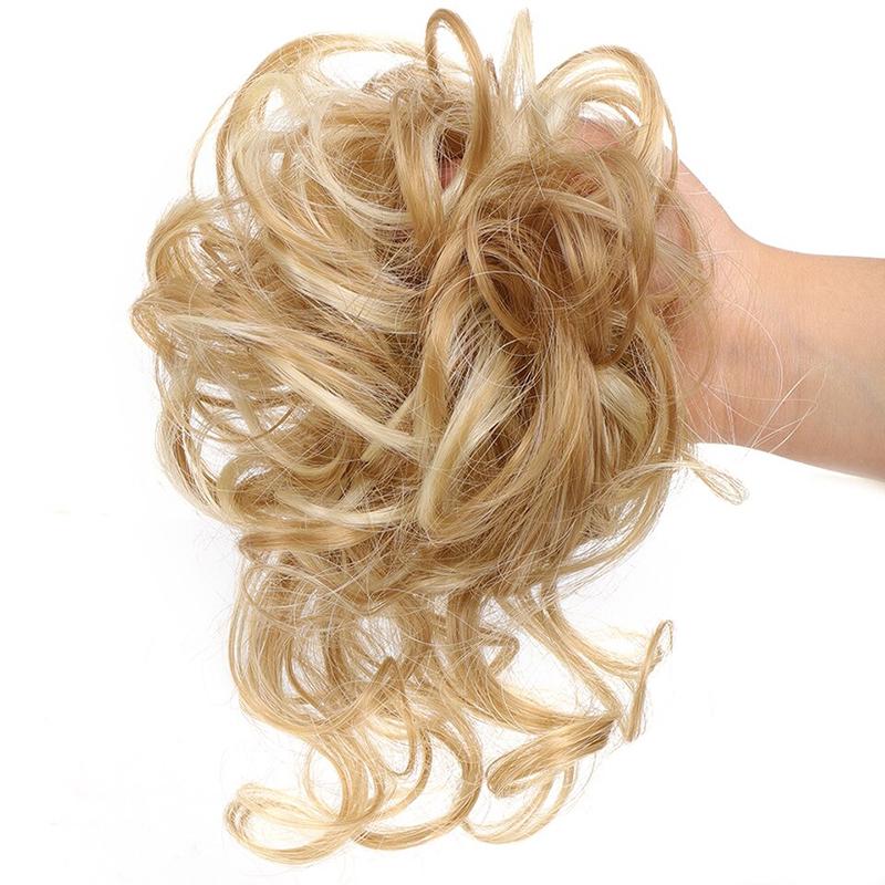 💁‍♀️LAST DAY - BUY 1 GET 1 FREE + FREE HAIRPIN!!🎁💗Messy Curly Hair Bun Scrunchie Extensions
