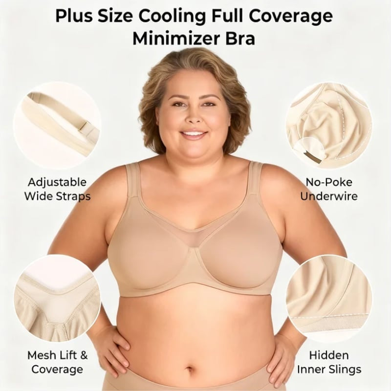 ⏳LAST WEEK SALE -ONLY ＄10.99!🖤💐Women's Elegant Sheer Full Coverage Plus Size Bra