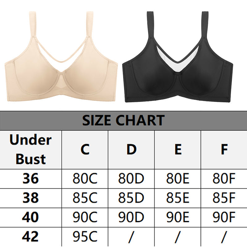 ⏳LAST WEEK SALE -ONLY ＄10.99!🖤💐Women's Elegant Sheer Full Coverage Plus Size Bra