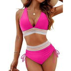 🩱 60% OFF NOW! ✨ V-Neck Patchwork Bikini Set – Flattering Fit, Unique Design & Perfect for Summer Vibes 🏖️