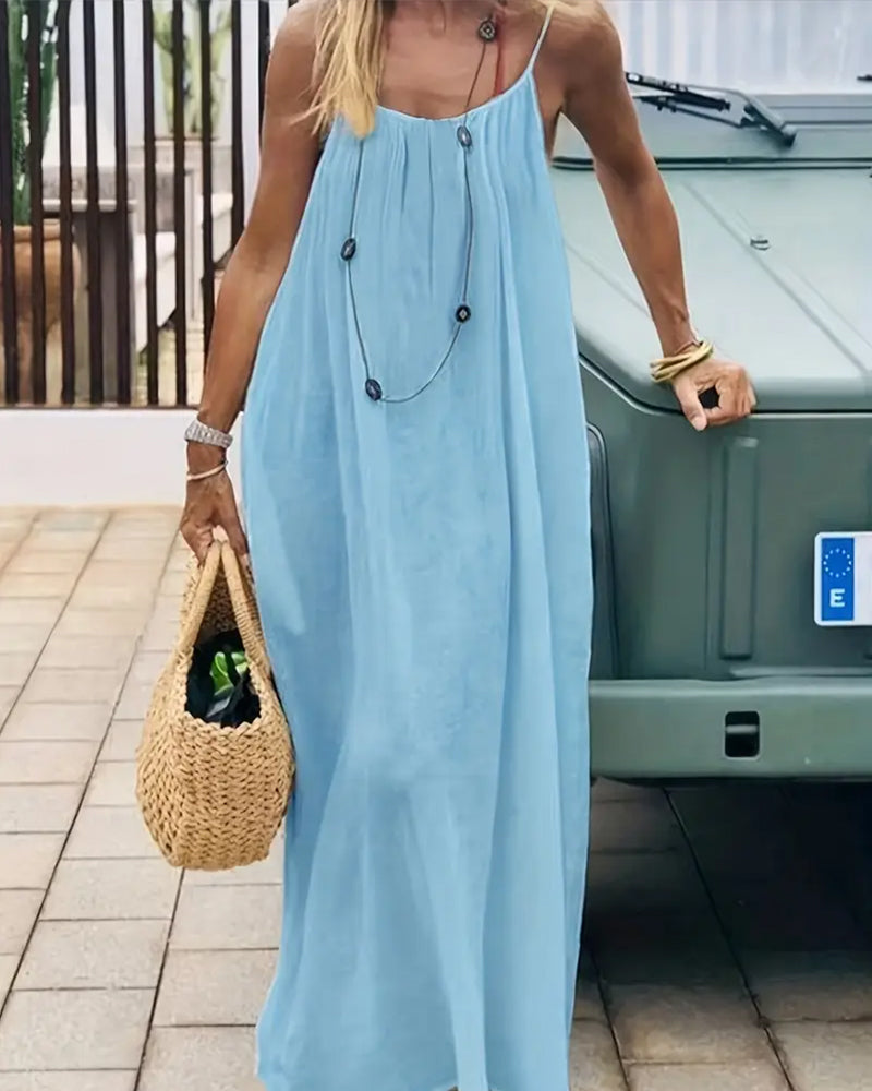 💃Hopesleek® Women's Solid Color Backless Cami Dress💕💖