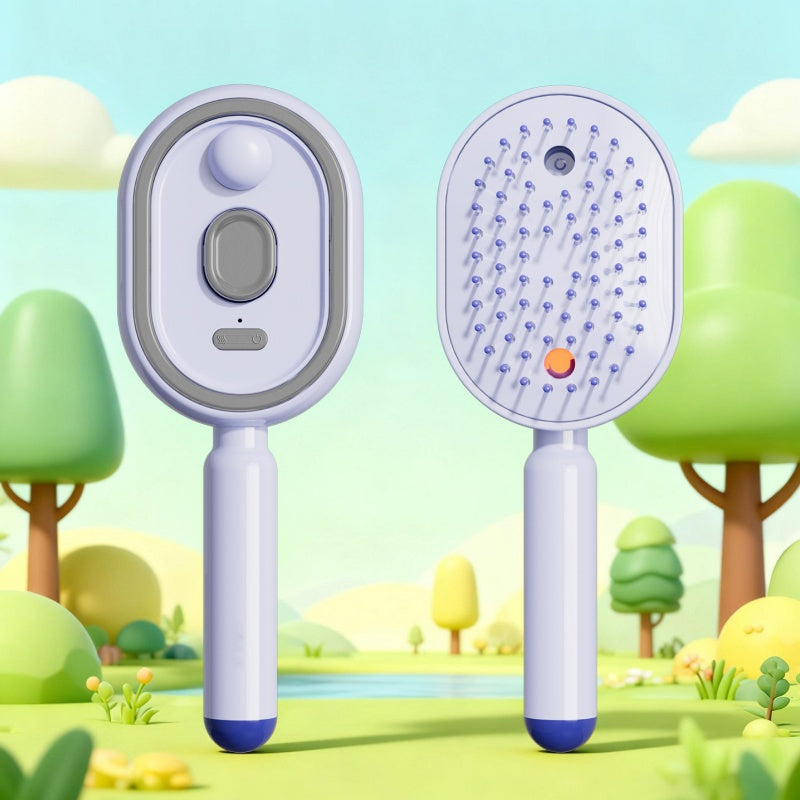 💖LAST DAY SALE 70% OFF💁‍♀️✨Electric Spray Air Cushion Massage Comb💨| Self-Cleaning Anti-Tangle ✨ | Perfect for Dry, Brittle Hair 💧🌟