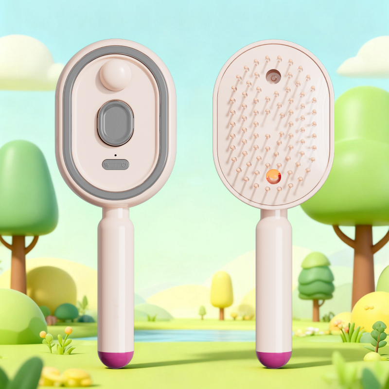 💖LAST DAY SALE 70% OFF💁‍♀️✨Electric Spray Air Cushion Massage Comb💨| Self-Cleaning Anti-Tangle ✨ | Perfect for Dry, Brittle Hair 💧🌟