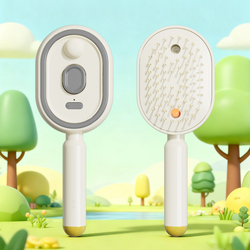 💖LAST DAY SALE 70% OFF💁‍♀️✨Electric Spray Air Cushion Massage Comb💨| Self-Cleaning Anti-Tangle ✨ | Perfect for Dry, Brittle Hair 💧🌟